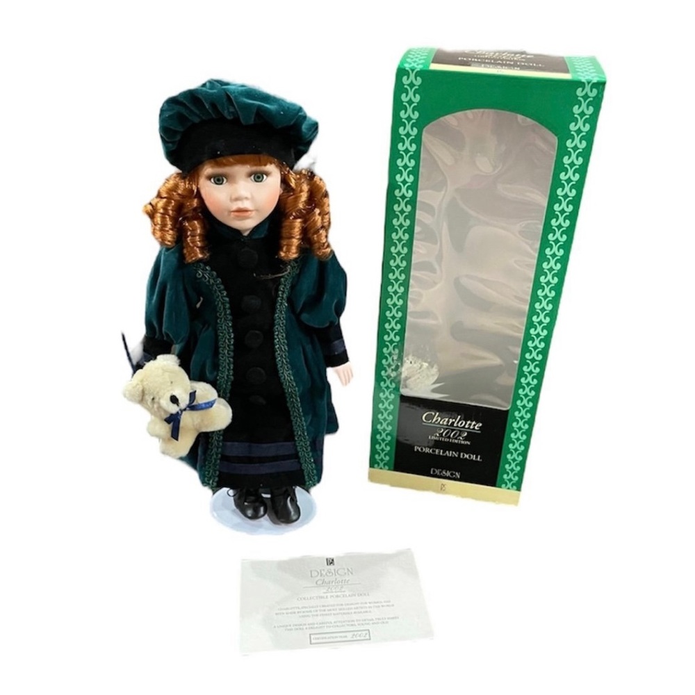 2002 PS Design Charlotte Limited Edition Porcelain Doll in Original Box